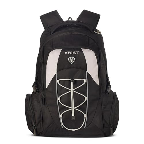 ARIAT Unisex Adult Logo Backpack, Black, One Size