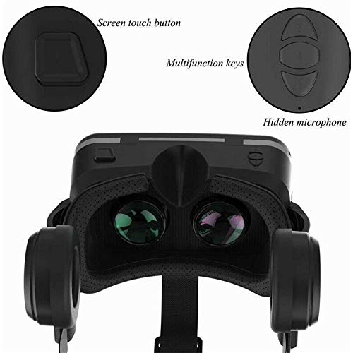 Shiwaki Óculos 3D com Fones de Ouvido de Realidade Virtual para Android 4,7-6,53 Polegadas