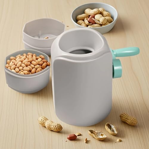 Image of Manual Hand-Crank Peanut Sheller Machine - Nut Shelling Tool for Home & Farm Use