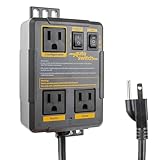 O'SKOOL Configurable Automatic Vacuum Switch for Power Tools with Dual Tool Outlets, Load-Sensing Delayed On/Off Dust Collector Controller for Cleaner Workshop and Reduced Airborne Dust, PTA029