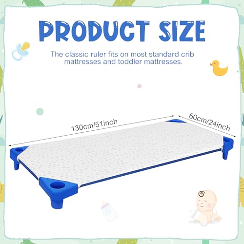 Image of Peryiter 12 Pcs Cot Sheets for Daycare Standard Size 24 inch x 51 inch Toddler Nap Mat Sheets Star Pattern with Corner Elastic Loops Breathable Bed Fitted Cot Crib for Preschool Child Kid Boy Girl (White)