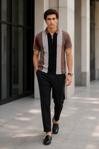 Image of GODFREY Half Cotton Polo T Shirt for Man with Pocket - Regular Fit Mens Collar Tshirt