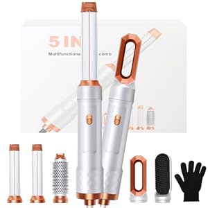 5 in 1 Hair Styler, Airbrush 5 in 1 Hairstyler, Magic Styler 5 in 1 Hair Styler with Curl Straighten, Volumise, Smooth and Hairdryer for Styling, Blow Dryer Brush, Air Styler for All Hair Type/Length