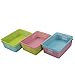 Ponpong Cestos Organizador de Plástico A4 para Oficina Aula Cocina, Azul Verde Rosa, Paquetes de 6