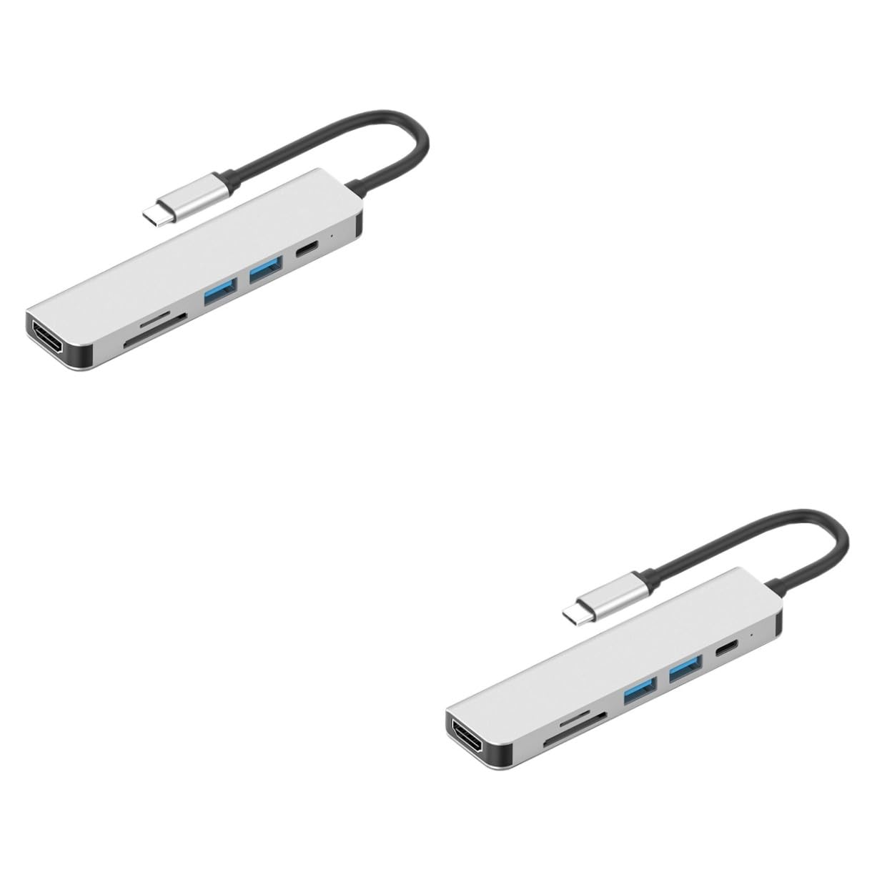 BESTonZON Lector De Tarjetas SD 4K De Aleación De Aluminio USB con Estación De Acoplamiento 2 Uds