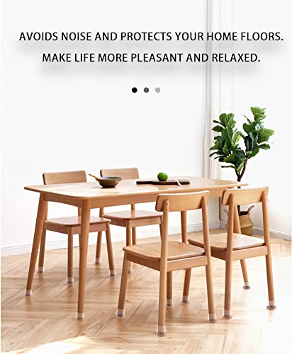 Clear Silicone Chair Leg Floor Protectors Square, 16 Pcs Small Silicone Chair Leg Caps with Felt, Silicon Chair Leg Protection Covers, Chair Feet Protectors No Scratches No Noise, (Square, 1") - Image 5