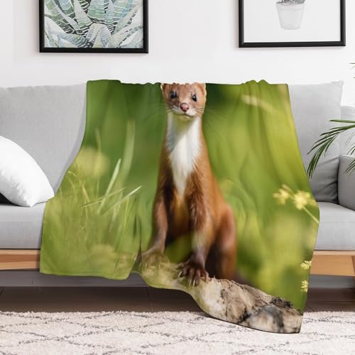 Manta de forro polar de visón 130x150 cm suave para sofá y cama 3