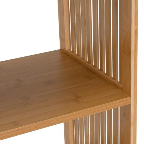 Étagère de sol bois PB DRW bibliothèque 4 étagères meuble de rangement