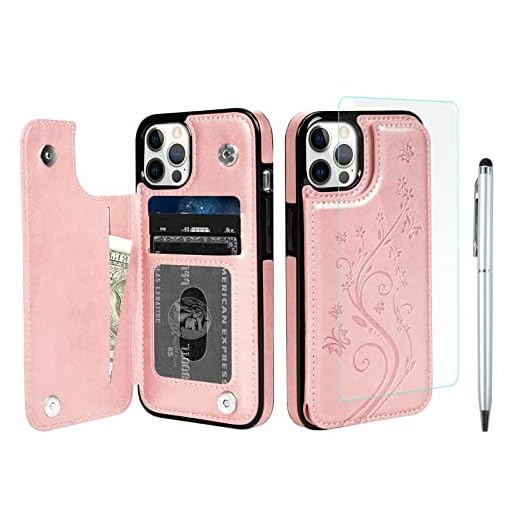 promixc iPhone 7-fodral, iPhone 8 plånboksfodral med korthållare präglad fjäril PU-läder ställ ID kreditkortsfack folio flip skyddande skal för Apple iPhone 7/iPhone 8 roséguld