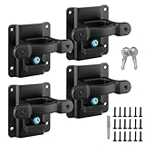 BIHEE Truck Bed Tie Down Anchors with Mounting Plates 4 Pack, Compatible with F150 2015-2025/F250-F550 Super Duty 2017-2025, Replacement for FL3Z99000A64B FL3Z-9928408-AB Boxlink Cleats Kit