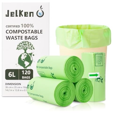 JelKen 6L-120 Compostable Bin Liners Cover