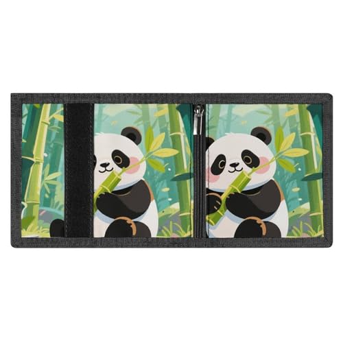 Cute Panda Wallet Men Trifold Wallet Slim Coin Purse with 8 Card Slots Credit Card Holder4