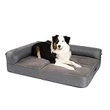 ★ SCHLAF-KOMFORT mit MEMORY EFFEKT. Das Hunde-Sofa ist mit einer orthopädischen MEMORY VISCO Schaumstoff Matte dick & weich gepolstert. Zusätzlich haben die Seitenpolster eine extra-dicke Memory Füllung (Visco Flocken). Der Memory Effekt sorgt dafür, dass Körper und Gelenke Ihres Hunde geschont werden. Einfach traumhaft für jedes Nickerchen - entsprechend gut ist dieses orthopädische Hundesofa auch als Schlaf- und Ruheplatz für ältere, schwache oder kranke Hunde (geeignet für alle Hunderassen)