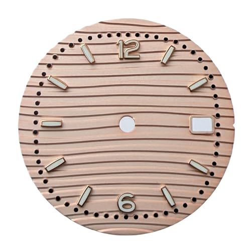 Watch Dial NH35 Dail Green Luminous 30.5mm Fit NH35/NH36Automatic Movement Case(Rosegold-R)