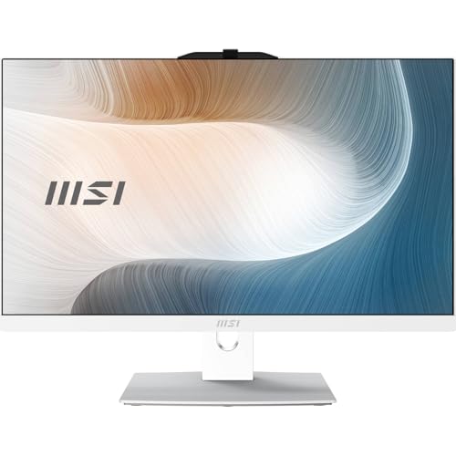Image of msi Modern AM242TP AIO Desktop: 23.8 inch FHD, Intel Core 7-150U, 32GB Memory, 1TB M.2 NVMe SSD, Windows 11 Home: White 1M-1094US