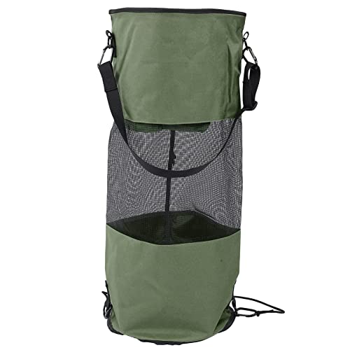 Cerlyiont Boat Trash Bags, Portable Mesh Boat Trash Bags, Reusable Waterproof Trash Bag Can, for Boats Kayak Camp Fishing Cabin Storage Garbage Storage (Green)