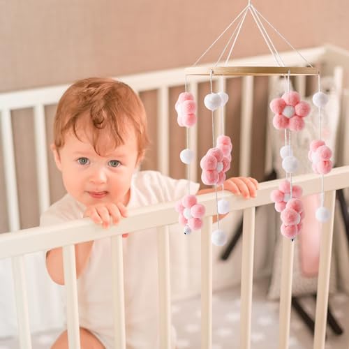 Móbile de bebê para berço, Berço móvel moderno, Carrossel de berço para bebês meninos e meninas de 0