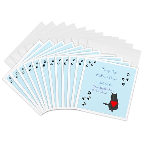 Carte de voeux chat de sympathie bleu au cœur tendre pour apaiser les cœurs