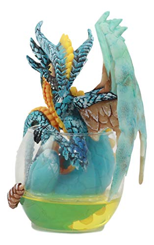 Ebros Drunken Beverage Spirit Dragon Statue 7.75" Tall Medieval Renaissance Fantasy Decor Figurine (Whiskey Dragon)