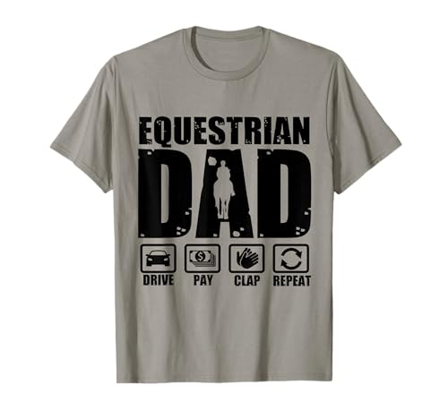 Funny Equestrian Dad Horse Rider Father Humor Fathers Day T-Shirt