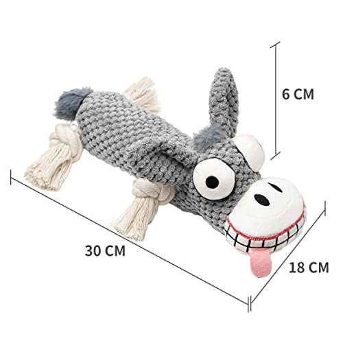 Paz's Gift Dog Toys Interactive,Puppy Toys Teething,Dog Squeaky Toy,Stuffed Animals Toys With Cotton Material And Crinkle Paper,Tug War Dog Toy,Dog Chew Toys For Puppy,For Small Medium Dogs(Donkey) #TOP6