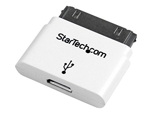 StarTech.com White Apple 30-Pin Dock Connector to Micro USB Adapter for iPhone/iPod/iPad with Stepped Connector (USBUBADCADPW) StarTech.com White Apple 30-Pin Dock Connector to Micro USB Adapter for iPhone/iPod/iPad with Stepped Connector (USBUBADCADPW)