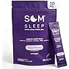 Som Sleep, Restful Sleep Powder Drink Mix w/Melatonin, Magnesium, Vitamin B6, L-Theanine & GABA Vegan, Zero Sugar, Keto Friendly Cherry, 10-Pack