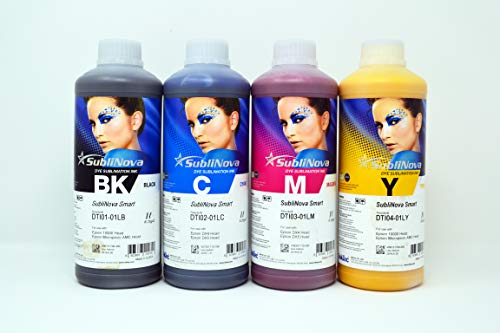 Ink Tec Sublinova Smart DTI atramenty do sublimacji barwników (zestaw 4 kolorów (C, M, Y, K), 1 litr