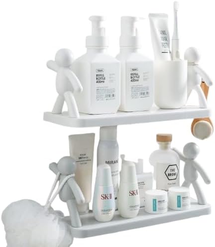 - Wall Mounted Storage Shelves/Floating Wall Ledge Shelf for Bathroom/Living Room/Kitchen/Bedroom (Color - White) (Pack of 2)