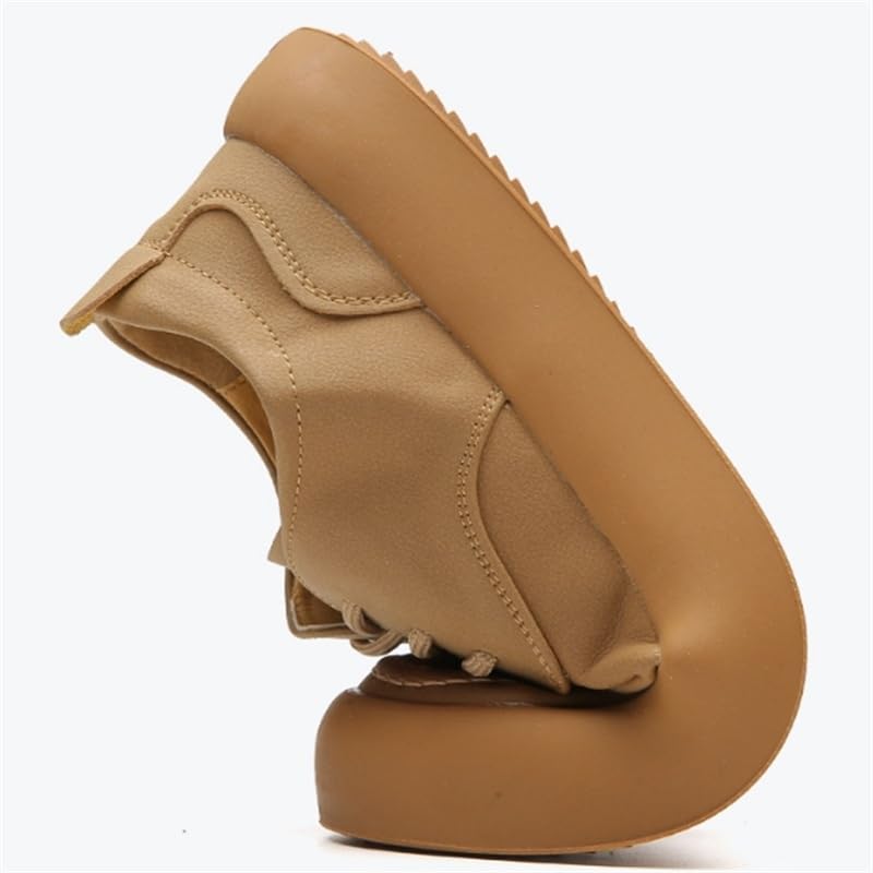 Men's Soft-Soled Oxford Shoes British Rubber Shoes Vintage Flat Round Comfortable Breathable Non-Slip wear-Resistant Versatile Work Shoes for Men4