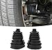 2 CV Boot Kits (Axle Boot Kits) with 4 Stainless Steel Clamps and 1 Grease Tube – Universal CV Joint Boot for Axle Shaft Size 19mm-24mm, Protects CV Axle