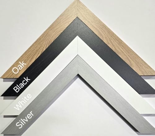 Panoramic Sizes Picture Frames Photo Frames Black White Oak Silver (Black, 90cm X 40cm)