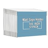 Dingelex Acrylic 5x7 Horizontal Sign Holder Wall Mount,Clear Door Sign Holder Hanging Plastic Docume