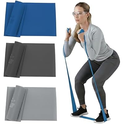 THERABAND Resistance Bands Set, Elastic Bands for Exercise & Physical Therapy, Strength Training for Upper & Lower Body Fitness