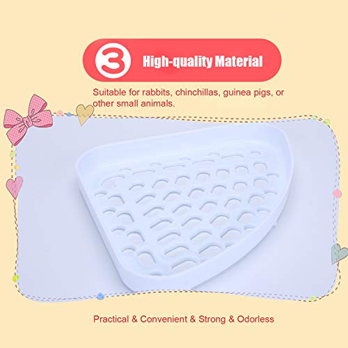 DECDEAL Animal Litter Potty Trainer Toilet Corner Litter Box Pet Pan para o bebê coelho Chinchilas P