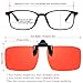 VIEWBETTER 3 Pack Clip On Blue Light Blocking Glasses for Eyes Strain/Light-Sensitive Flip Up Computer Gaming Glasses BL801
