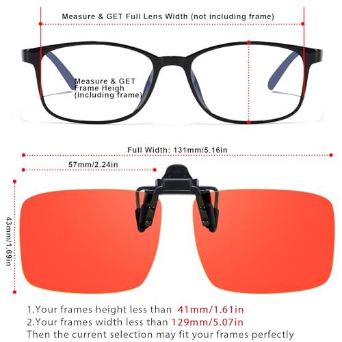 Image of VIEWBETTER 3 Pack Clip On Blue Light Blocking Glasses for Eyes Strain /Light-Sensitive Flip Up Computer Gaming Glasses