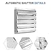 iPower 20-Inch Square Aluminum Automatic Gravity Shutter Louver Vent, Silver