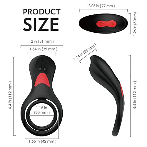 Anillo pene masculino vibrante recargable con motor sónico de alta frecuencia 2