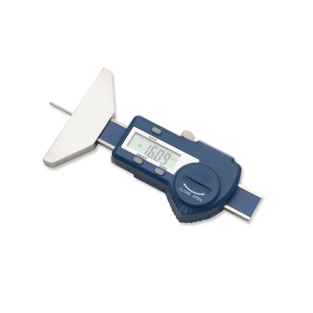 Medidor de Profundidad Digital Neumático de automóvil Medidor de Profundidad de la Banda de Rodadura del neumático Medidor Herramienta de medición Calibre de Acero Inoxidable Rango 0-25 mm /