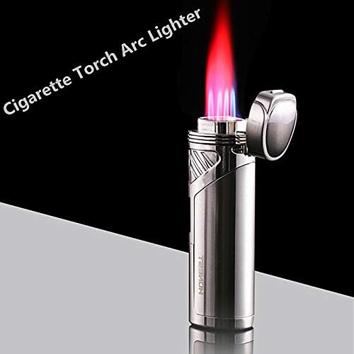Lighter Jet Lighter Windproof Turbo Quadruple Flame Gas Butane Refillable Torch Lighter with Punch and Butane Window