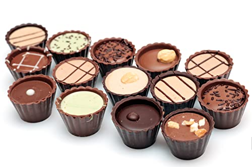 JOERSH Mini Peanut Butter Cup Mold Silicone Candy Mold for Keto Fat Bomb, Dark Chocolate, 30-Cavity