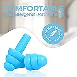 Noise Cancelling Ear Plugs for Sleeping and Snoring by AUVIS (2 Pack) - Soft Silicone Reusable Earplugs Sound Blocking