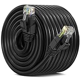 Maximm Cat 6 Ethernet Cable 300 Ft,Cat6 Cable, LAN Cable, Internet Cable, Patch Cable and Network Cable - UTP (Black) 300 Feet ethernet Cord