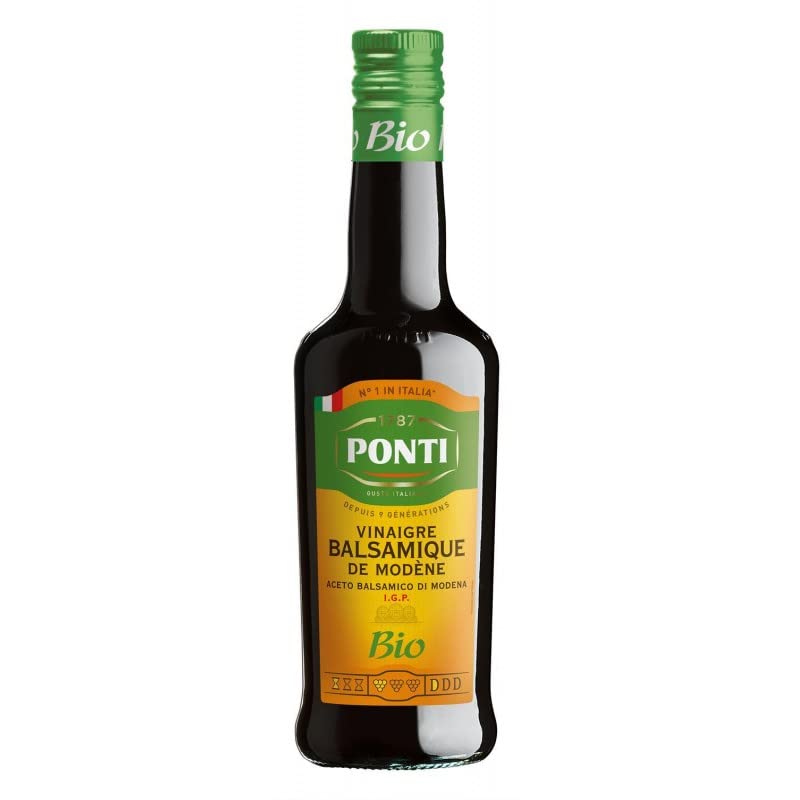 PONTI - VINAIGRE BALSAMIQUE DE MODÈNE BIO 500 ML - LOT DE 3