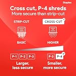 Staples 12-Sheet Micro-Cut Paper Shredder, High-Security, Shreds Credit Cards, for Home & Office, Anti-Jam, Black - Image 4