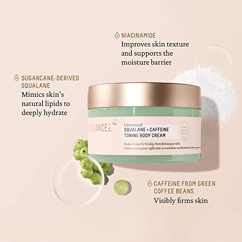 Biossance Squalane + Caffeine Toning Body Cream. Nourishing Unscented Body Cream With Caffeine And Niacinamide To Visibly Firm, Tone And Restore Elasticity (6.7 Ounces) #TOP3