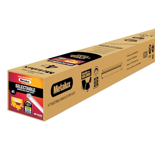 Lámpara de tira LED Metalux 4 ft Lumen Selectable blanca miniatura 2