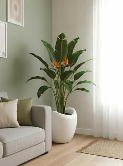 Modern İç ve Dış Mekan Kullanımı, 40x45 cm, Beyaz, Polyester Fiber Beton Amorf saksı modern dekoratif saksı
