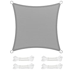 SONGMICS Vela de Sombra de 2 x 2 m, Tejido HDPE de...: [Sombra para el verano] Esta vela de sombra cuadrada bloquea entre el 80 y el 85% de los rayos del sol, cree un espacio de bienestar en tu terraza. Consejo: cuanto más oscuro sea el color del tejido, mejor será la protección contra el sol [Permeable ...